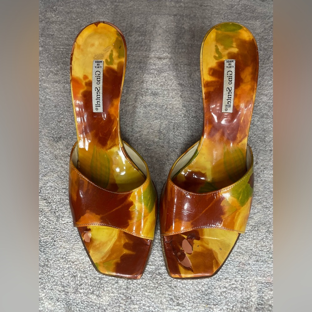 gino sentell floral sandal heels